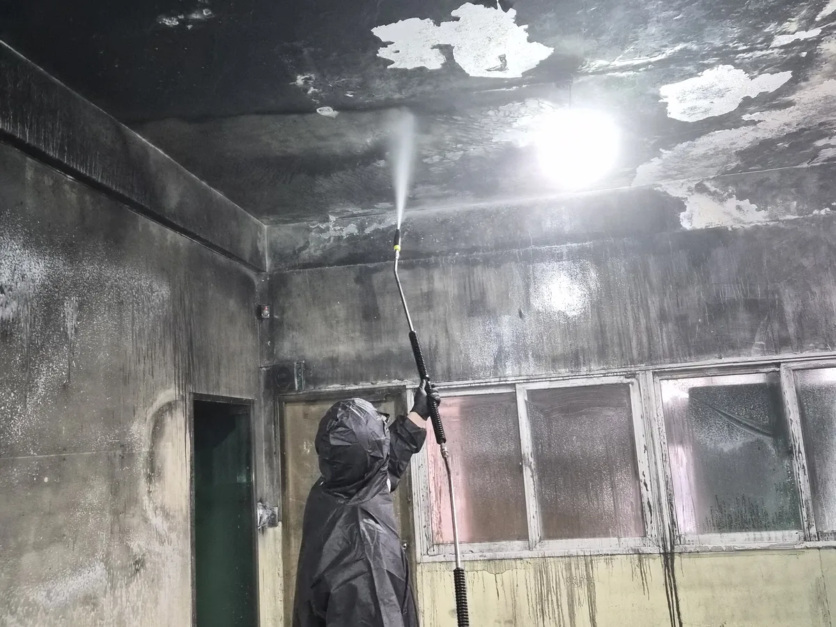아산시 권곡동 건물 복도·대기 동선 야간 위생청소 사례 - 행진크린